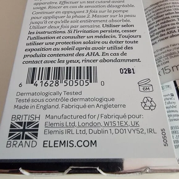 Elemis Resurfacing Peel & Reset Cream NIB Anti-Ageing